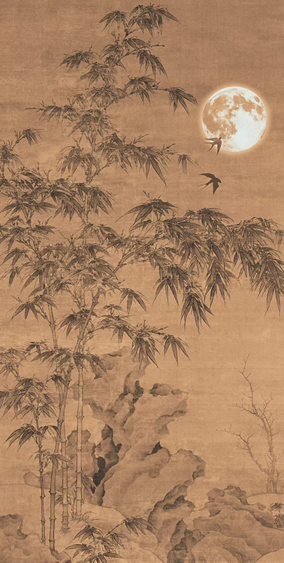 9352 月竹双燕图